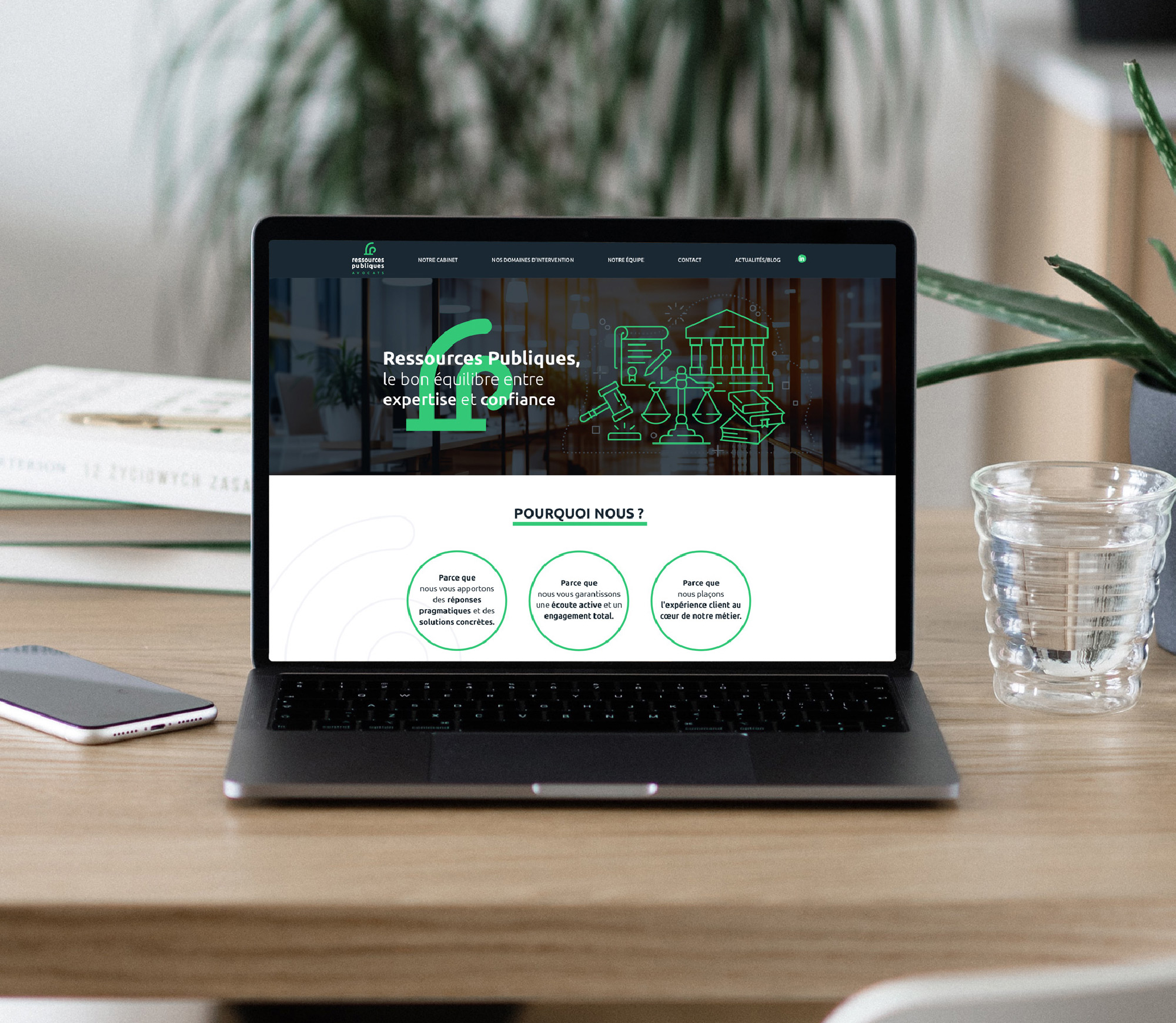 JBL Com & Cie - Portfolio - Ressources Publiques Avocats - Site Web